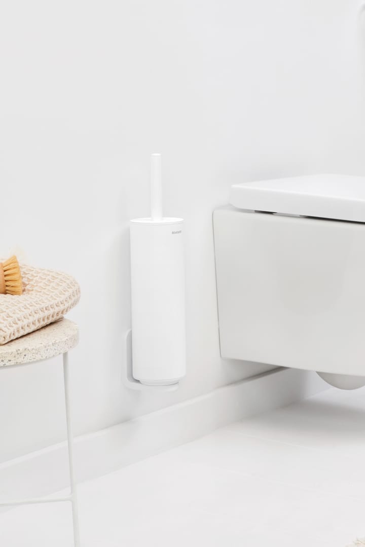 MindSet Toalettborste med Hållare, Mineral Fresh White, silikon Brabantia