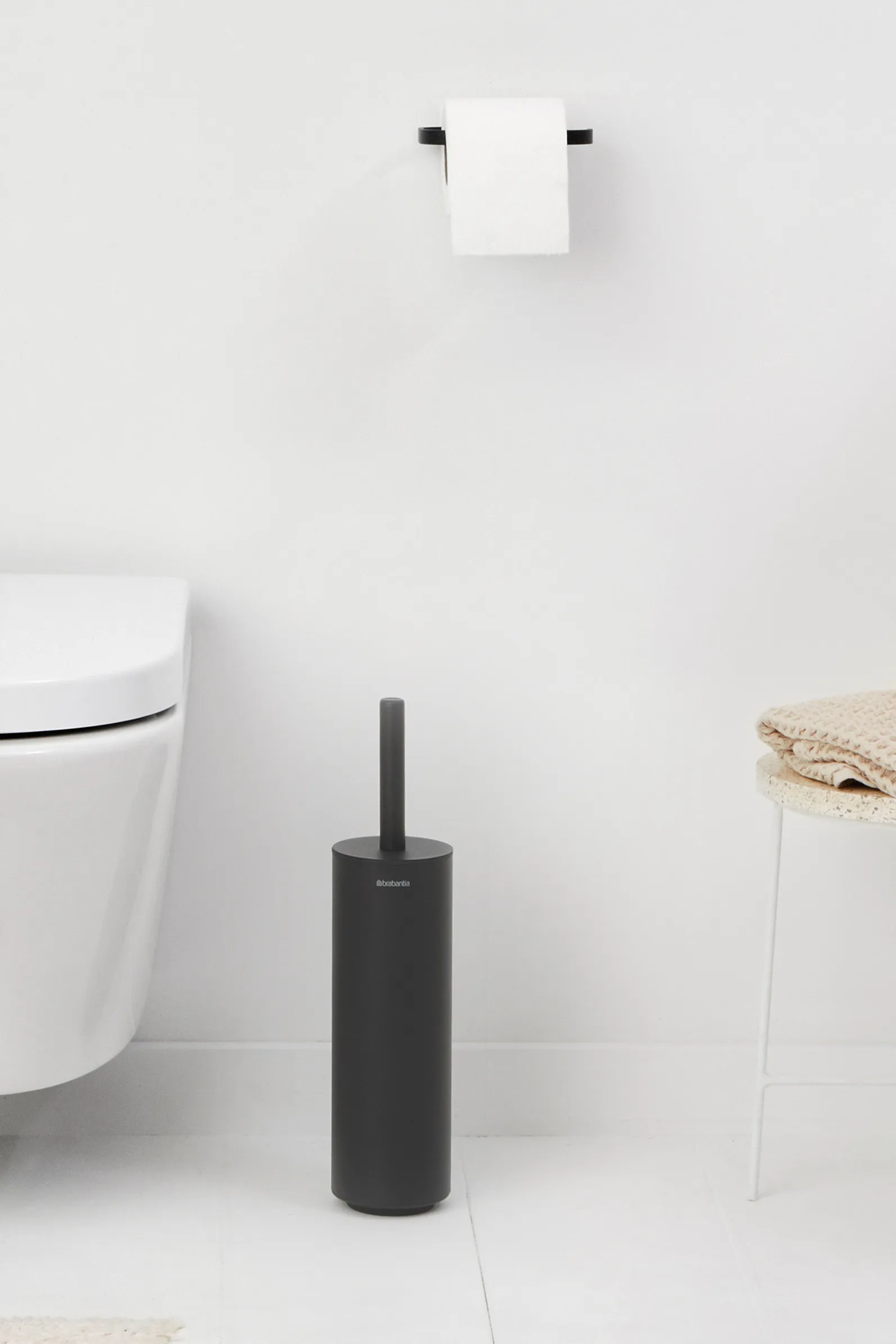 MindSet Toalettborste med Hållare, Mineral Infinite Grey, silikon Brabantia