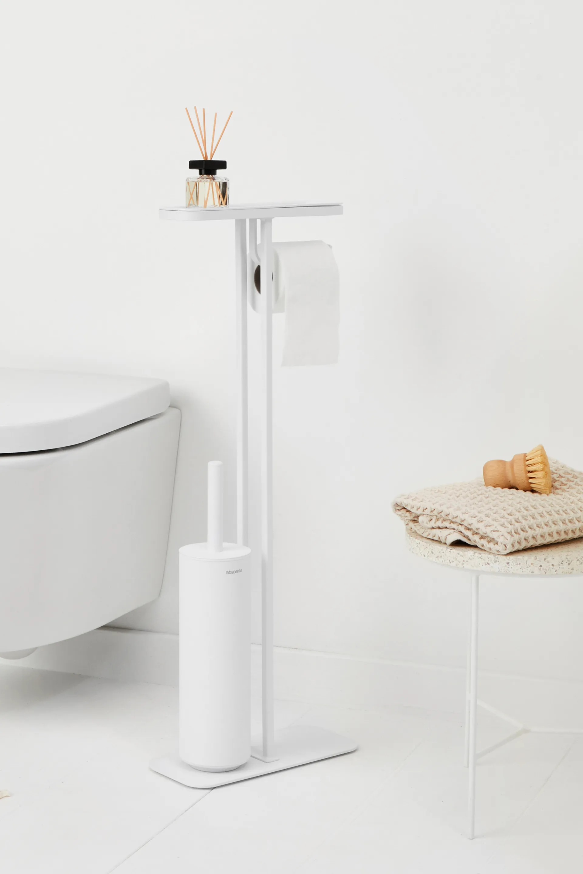 MindSet Toalettbutler, Mineral Fresh White, silikon Brabantia