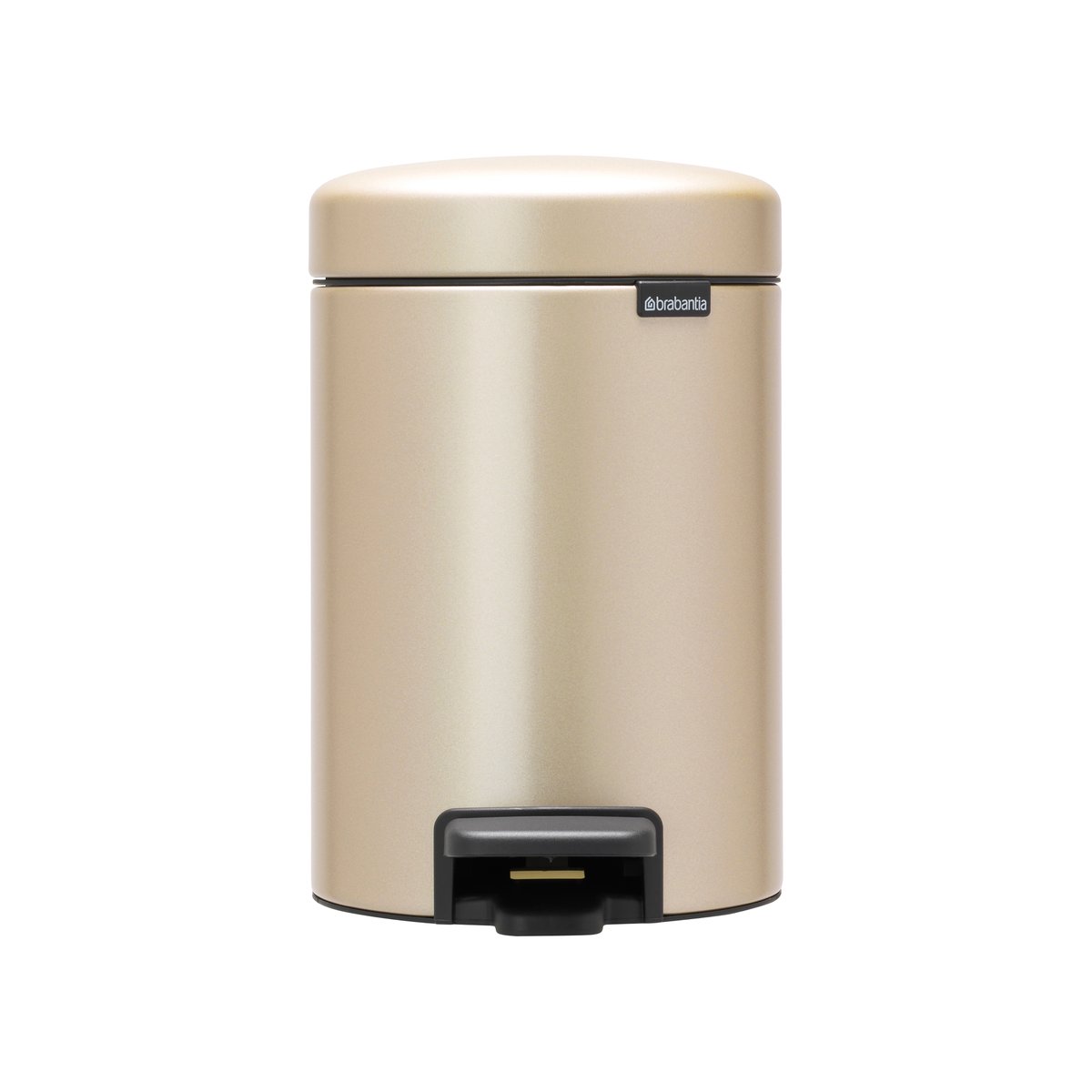 Brabantia New Icon pedalhink 3 liter Metallic Gold | Skandinavisk Design | Pedalhinkar | Guldfärgad