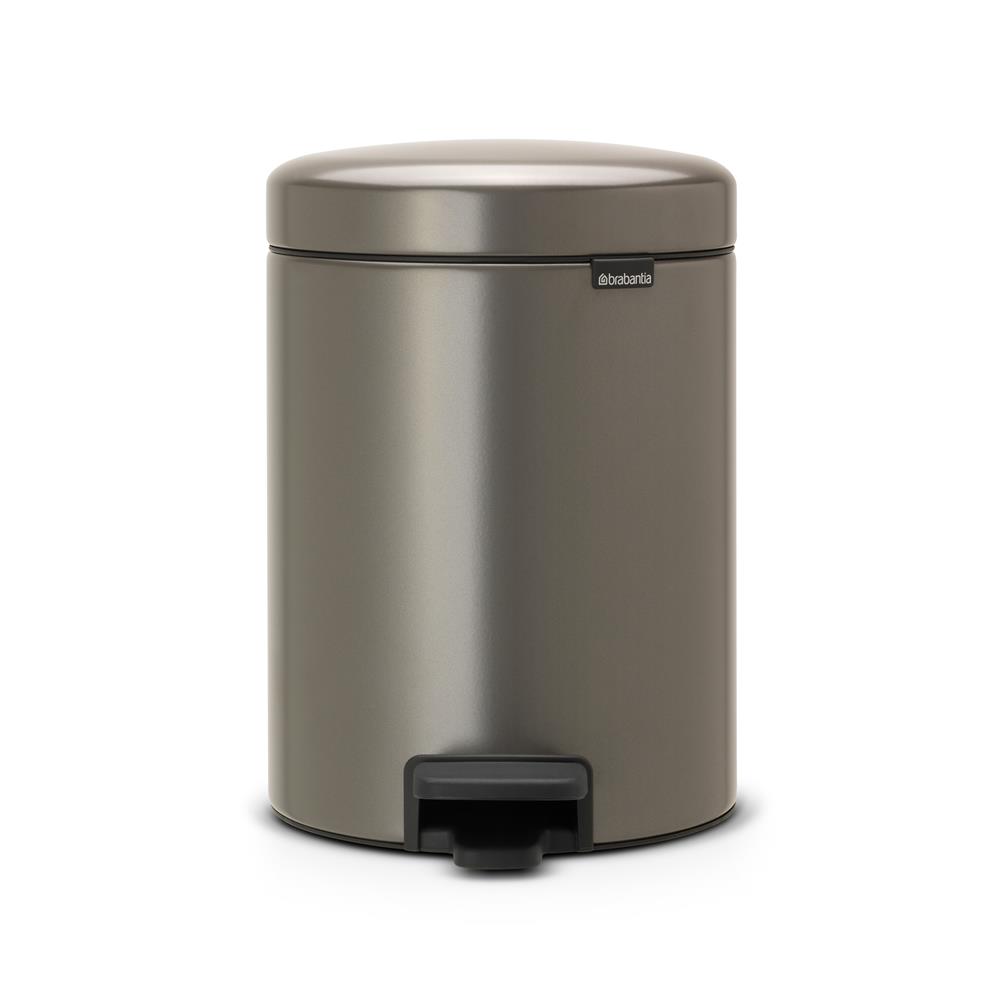 Brabantia New Icon pedalhink 5 liter platinum | Skandinavisk Design | Pedalhinkar | Silverfärgad