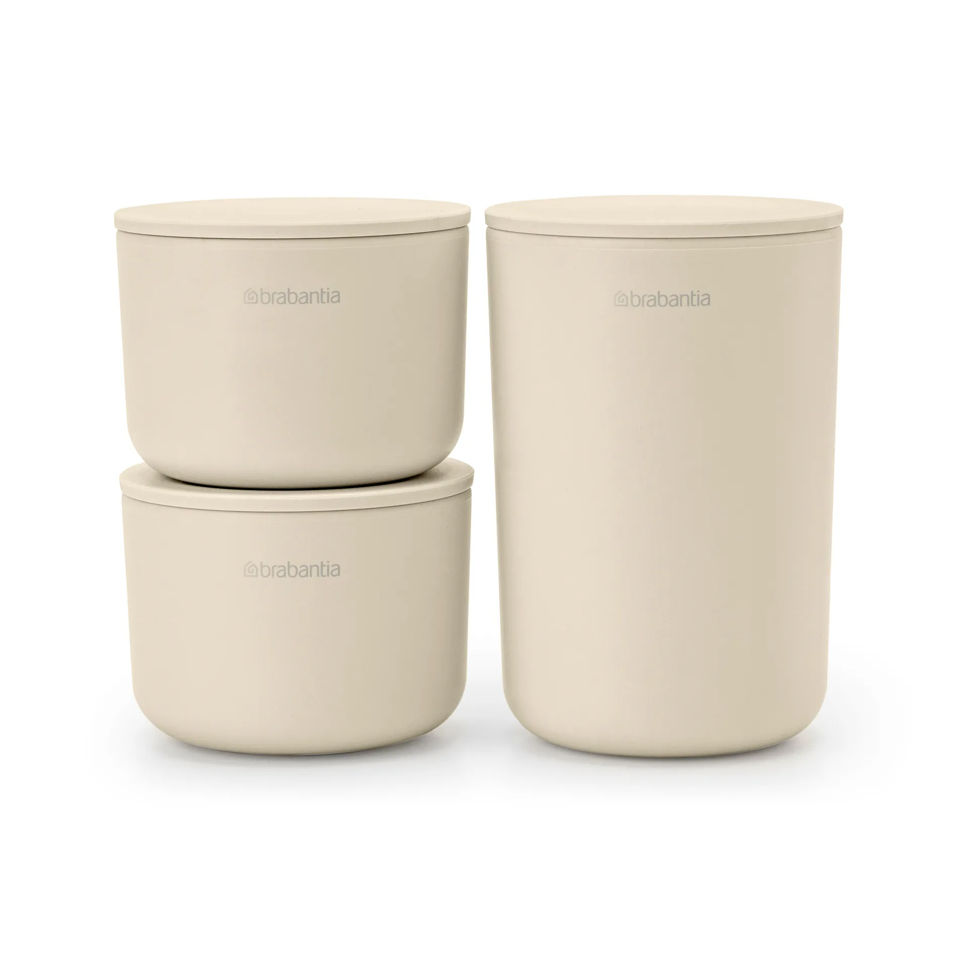 ReNew förvaringsburkar 3-pack, Soft Beige Brabantia