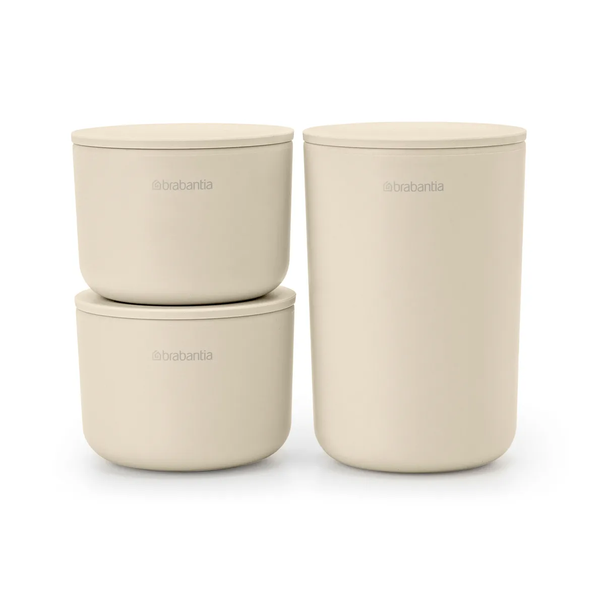 Brabantia ReNew förvaringsburkar 3-pack Soft Beige