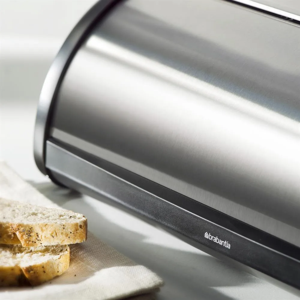 Roll Top brödlåda large, matt steel (silver) Brabantia