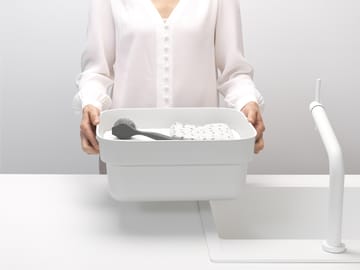 Sinkside diskbalja med torkbricka 34x37 cm - Ljusgrå - Brabantia