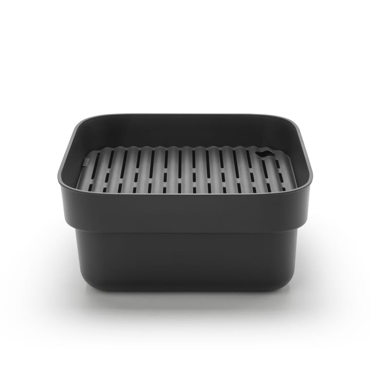 Sinkside diskbalja med torkbricka 34x37 cm, Mörkgrå Brabantia