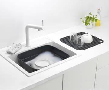 Sinkside diskbalja med torkbricka 34x37 cm - Mörkgrå - Brabantia