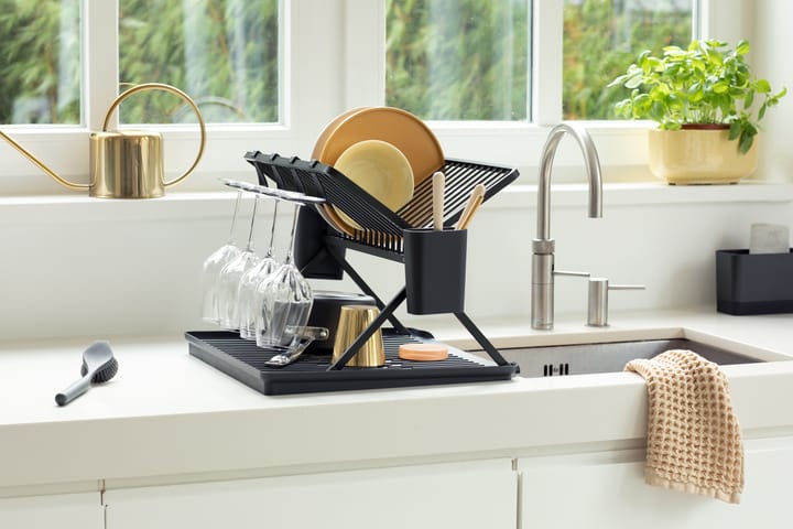 Sinkside hopfällbart diskställ 51 cm, Mörkgrå Brabantia