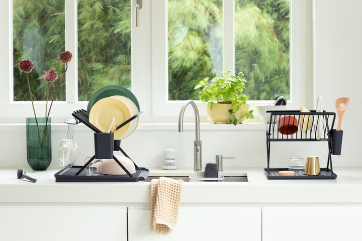Sinkside hopfällbart diskställ 51 cm, Mörkgrå Brabantia