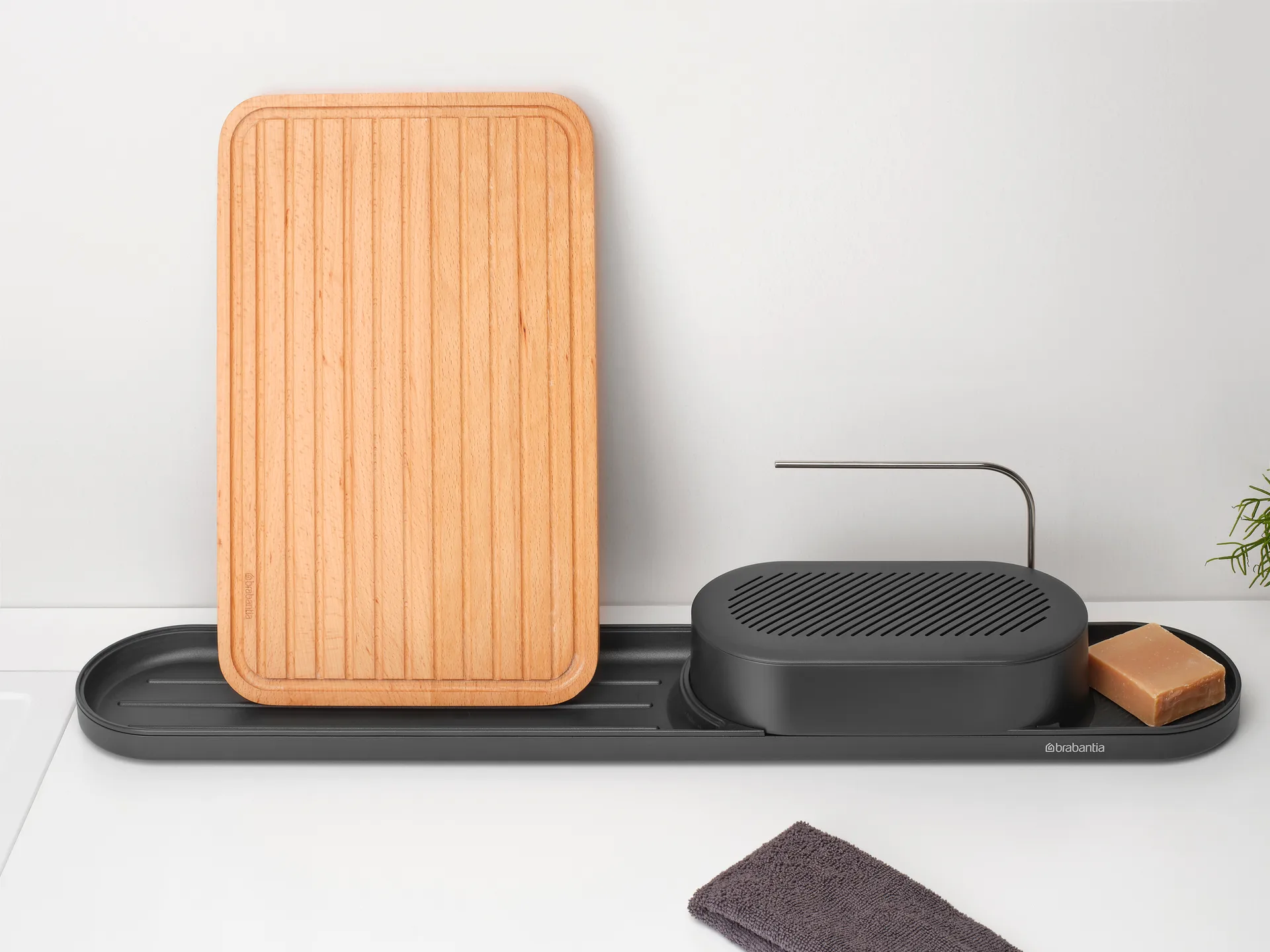 SinkStyle diskbänksorganiserare set 2 delar, Mineral Infinite Grey Brabantia