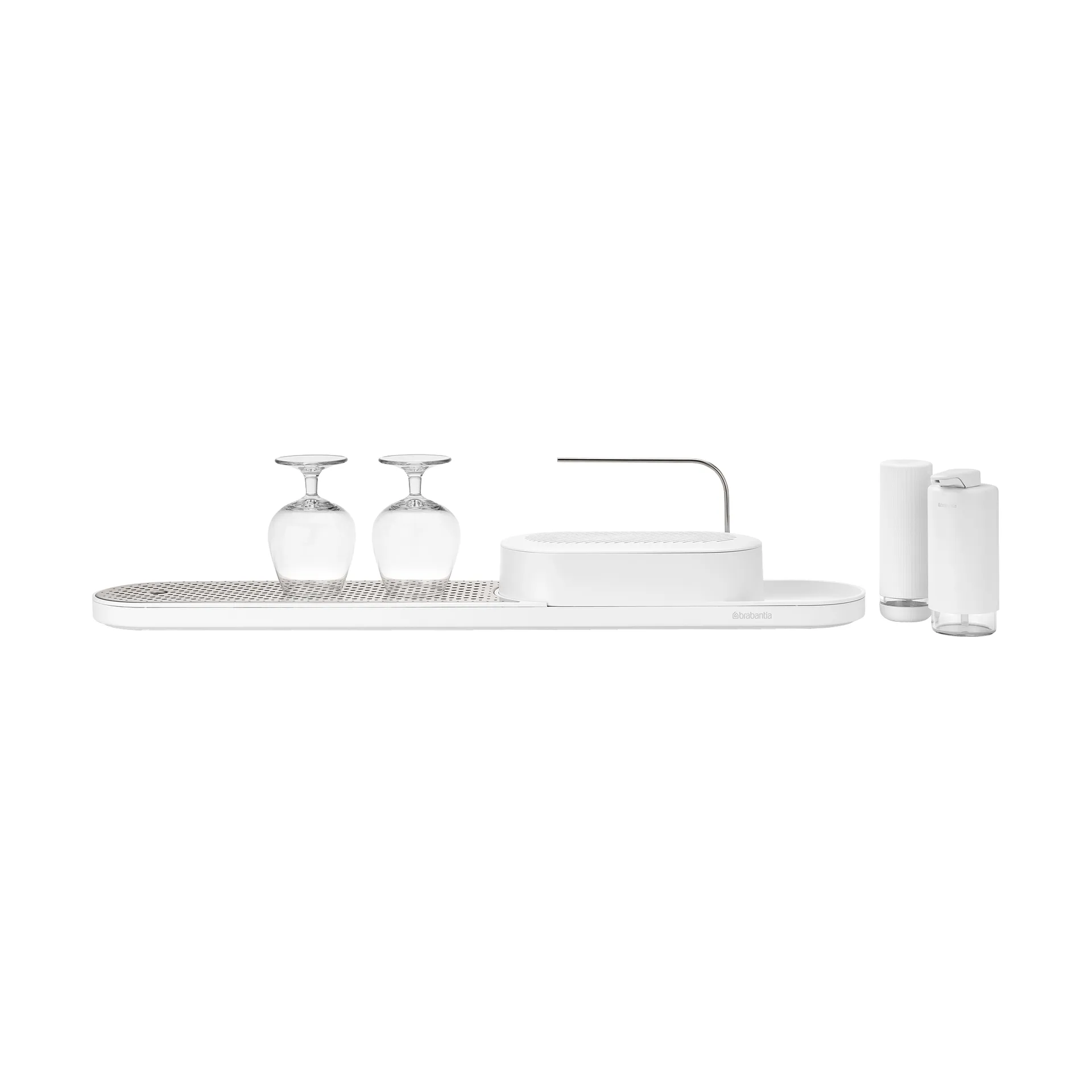 SinkStyle diskbänksorganiserare set 4 delar, Mineral Fresh White Brabantia
