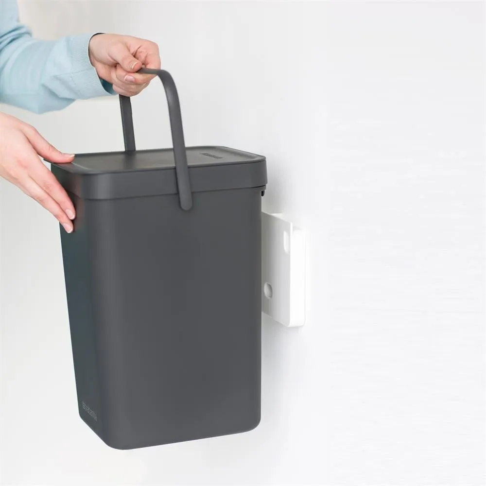 Sort & Go avfallshink 12 liter, grå Brabantia