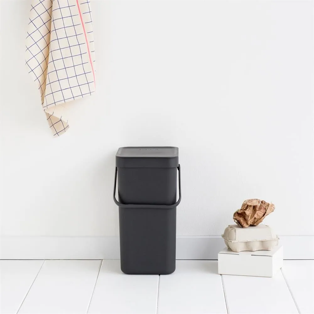 Sort & Go avfallshink 12 liter, grå Brabantia