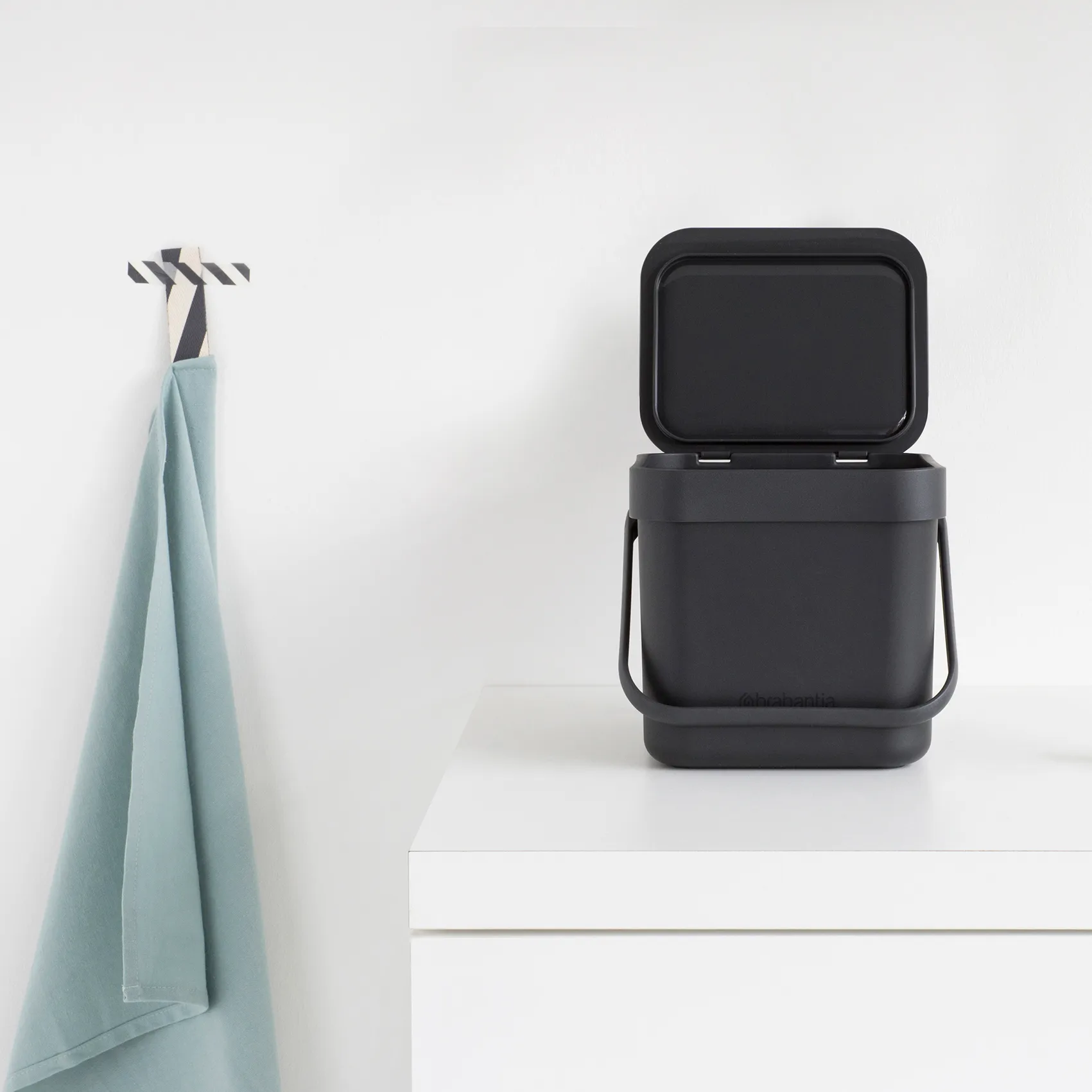 Sort & Go avfallshink 3 L, Grå Brabantia