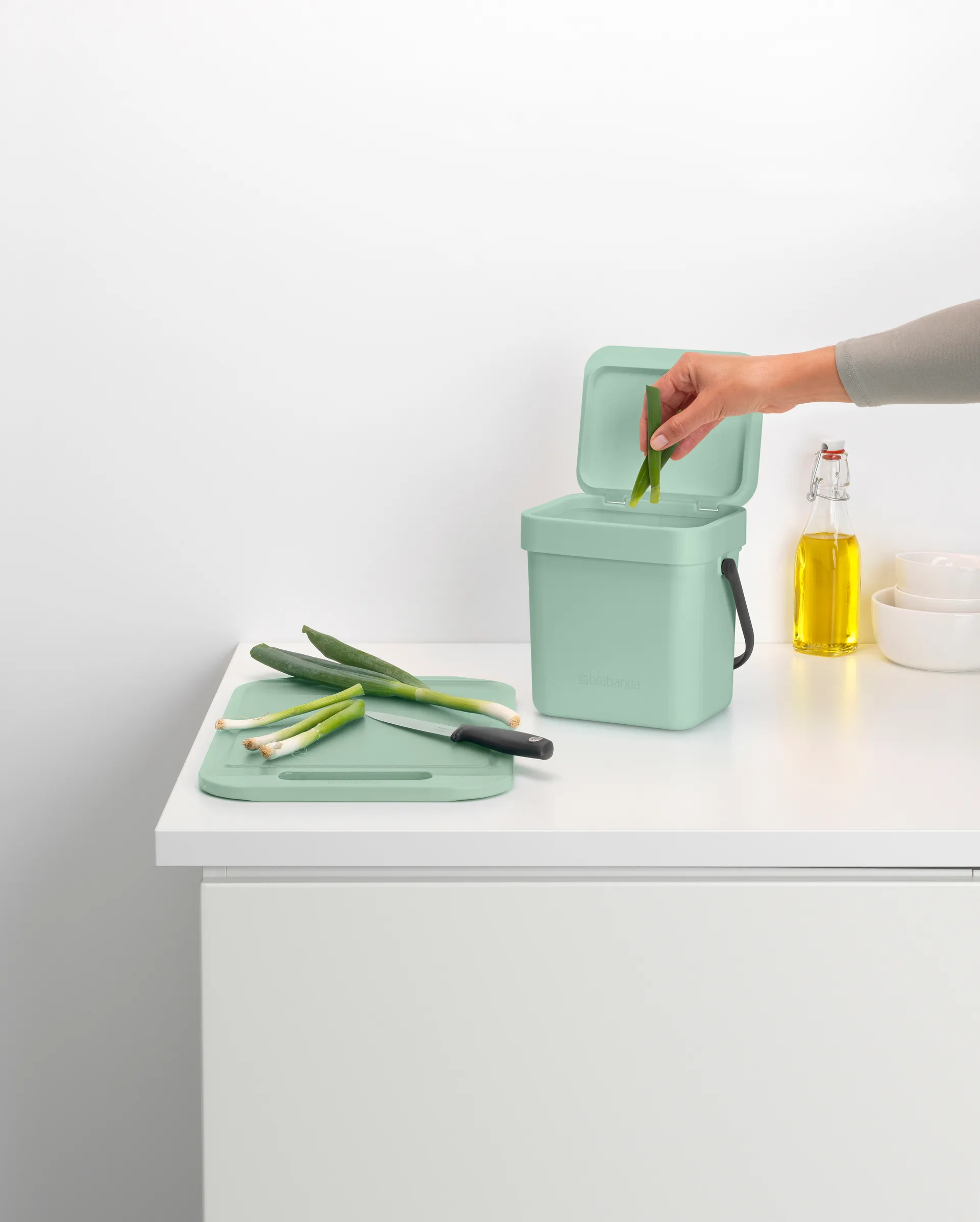 Sort & Go avfallshink 3 L, Jade green Brabantia