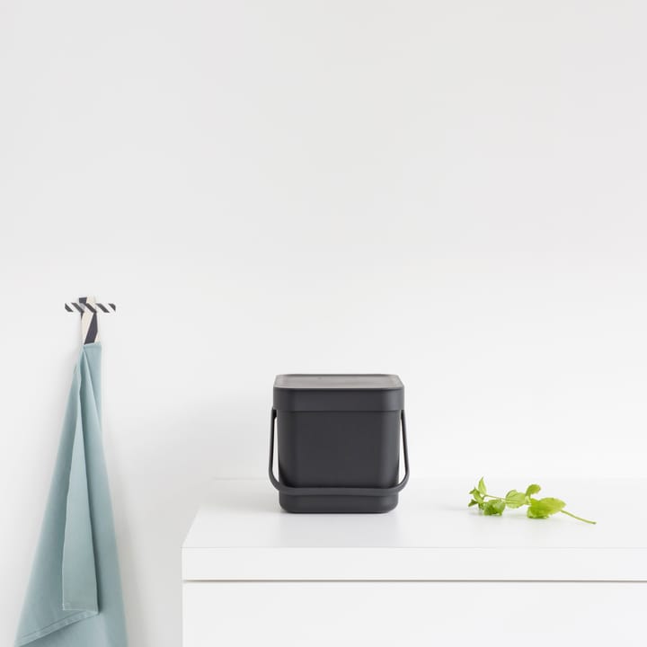 Sort & Go avfallshink 6 liter, grå Brabantia