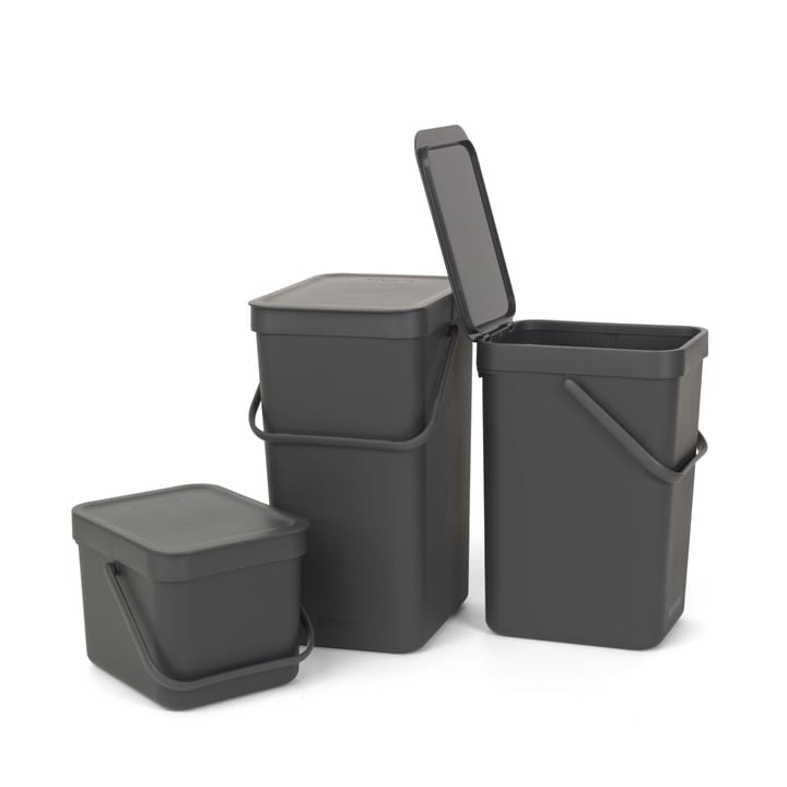 Sort & Go avfallshink 6 liter, grå Brabantia