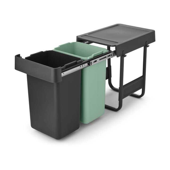 Sort&Go Inbyggnadsbara hinkar, 2x15 L, Mörkgrå Brabantia