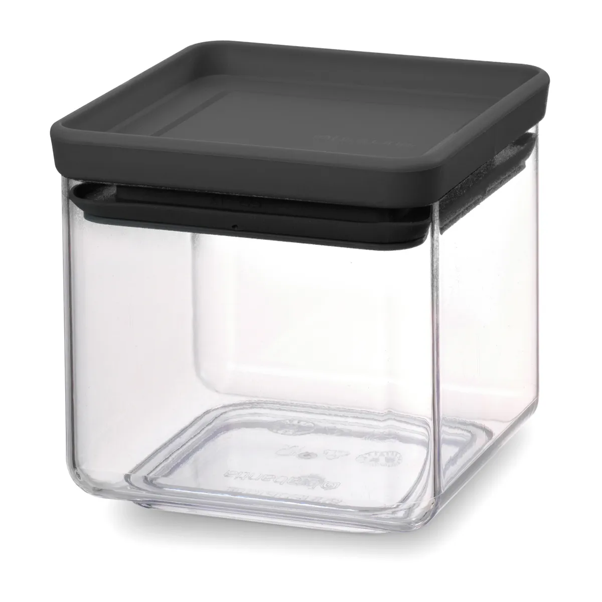 Brabantia TASTY+ fyrkantig förvaringsburk 0,7 L Mörkgrå