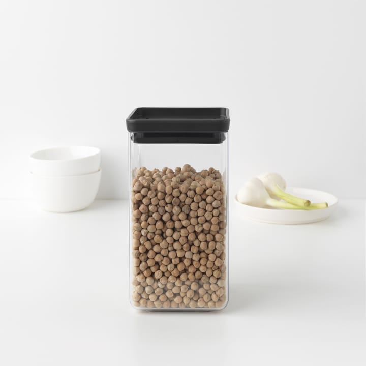 TASTY+ fyrkantig förvaringsburk 1,6 L, Mörkgrå Brabantia