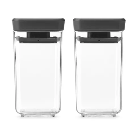 Brabantia TASTY+ stapelbar burk 2 delar 0,15 L Mörkgrå