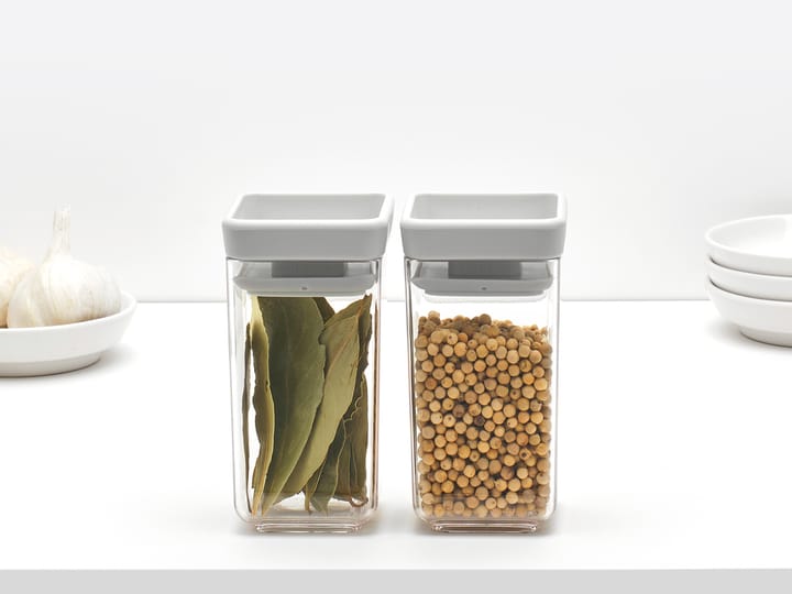 TASTY+ stapelbar burk 2-pack 0,15 L, Ljusgrå Brabantia