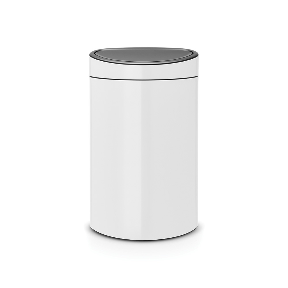 Brabantia Touch Bin Plast 40 L Vit | Skandinavisk Design | Pedalhinkar | Vit
