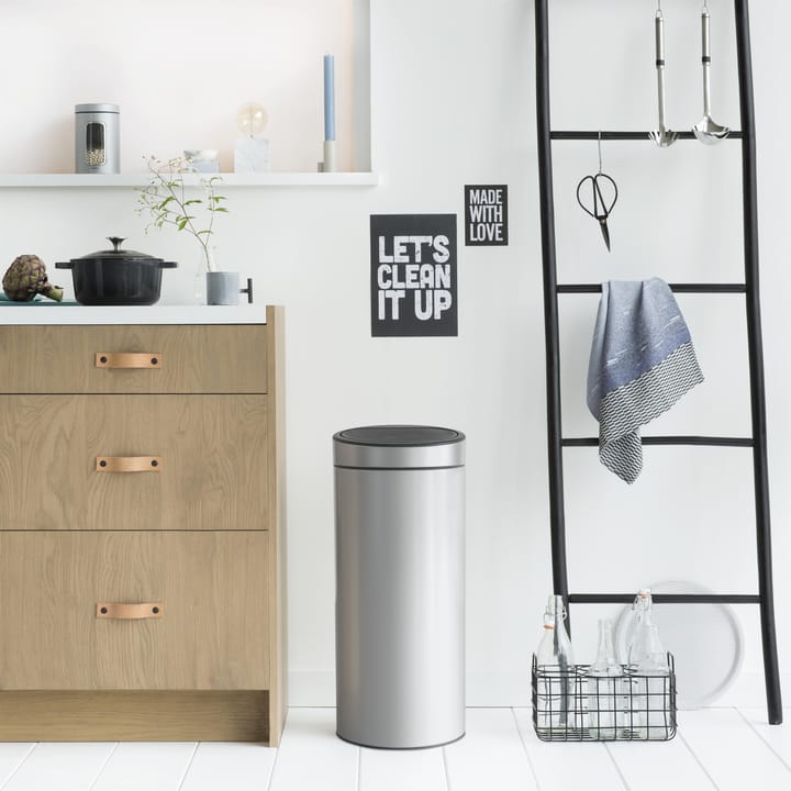 Touch Bin soptunna 30 liter, metallic grey (silver) Brabantia