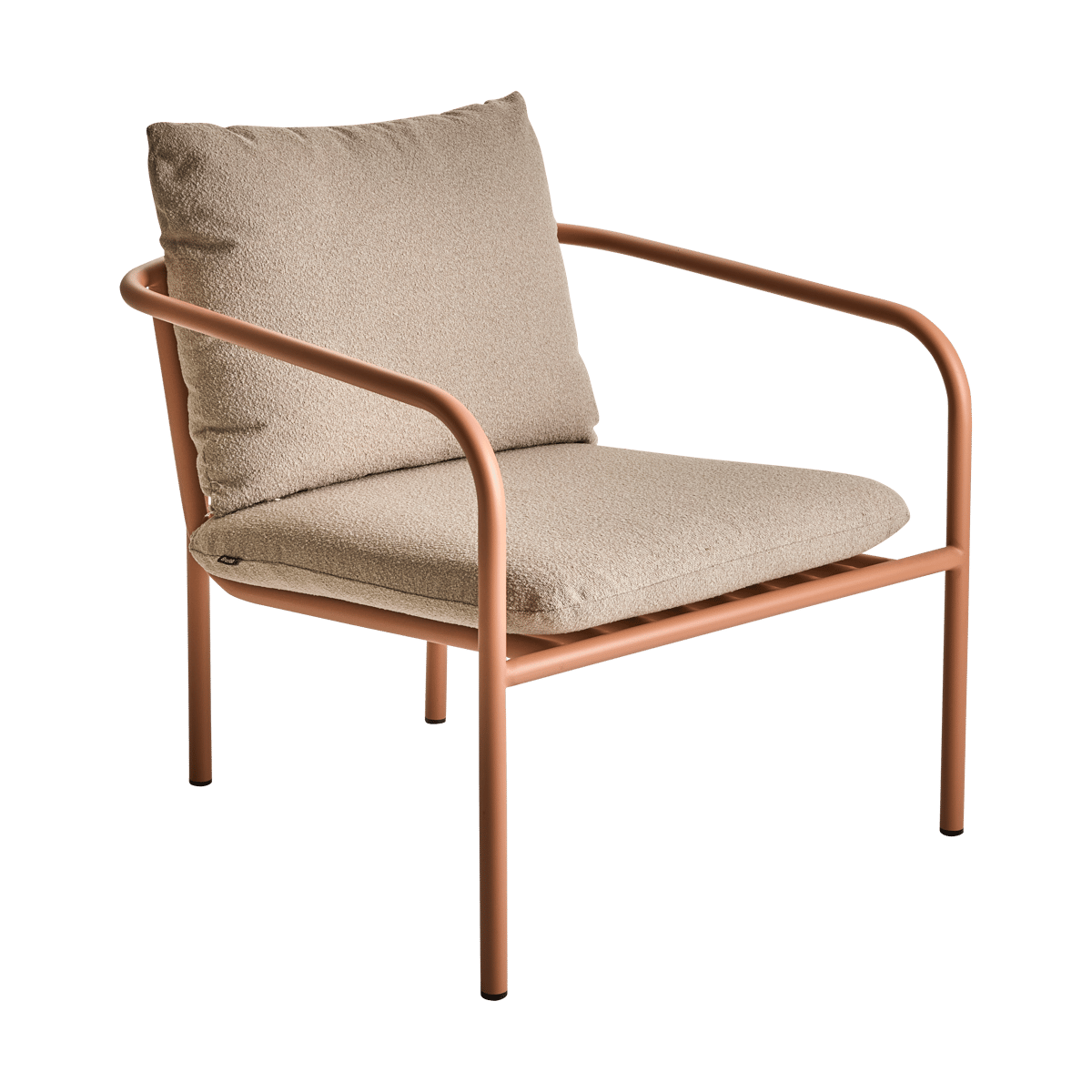 Brafab Bendt loungefåtölj Teddy beige-peach | Skandinavisk Design | Trädgårdsfåtöljer | Röd