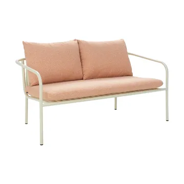 Bendt soffa - Pearl white-teddy orange, 2-sits - Brafab