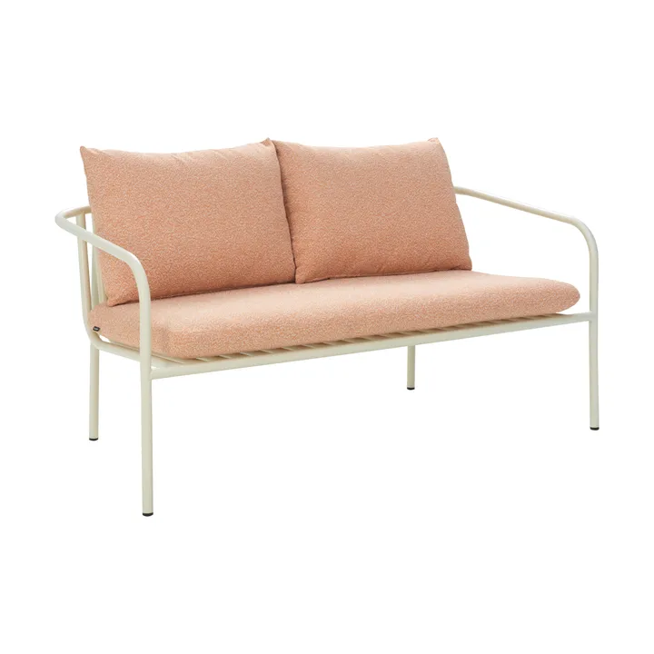 Bendt soffa - Pearl white-teddy orange, 2-sits - Brafab