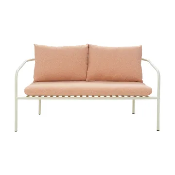 Bendt soffa - Pearl white-teddy orange, 2-sits - Brafab