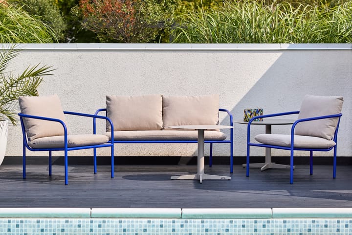 Bendt soffa, Teddy beige-indigo blue Brafab
