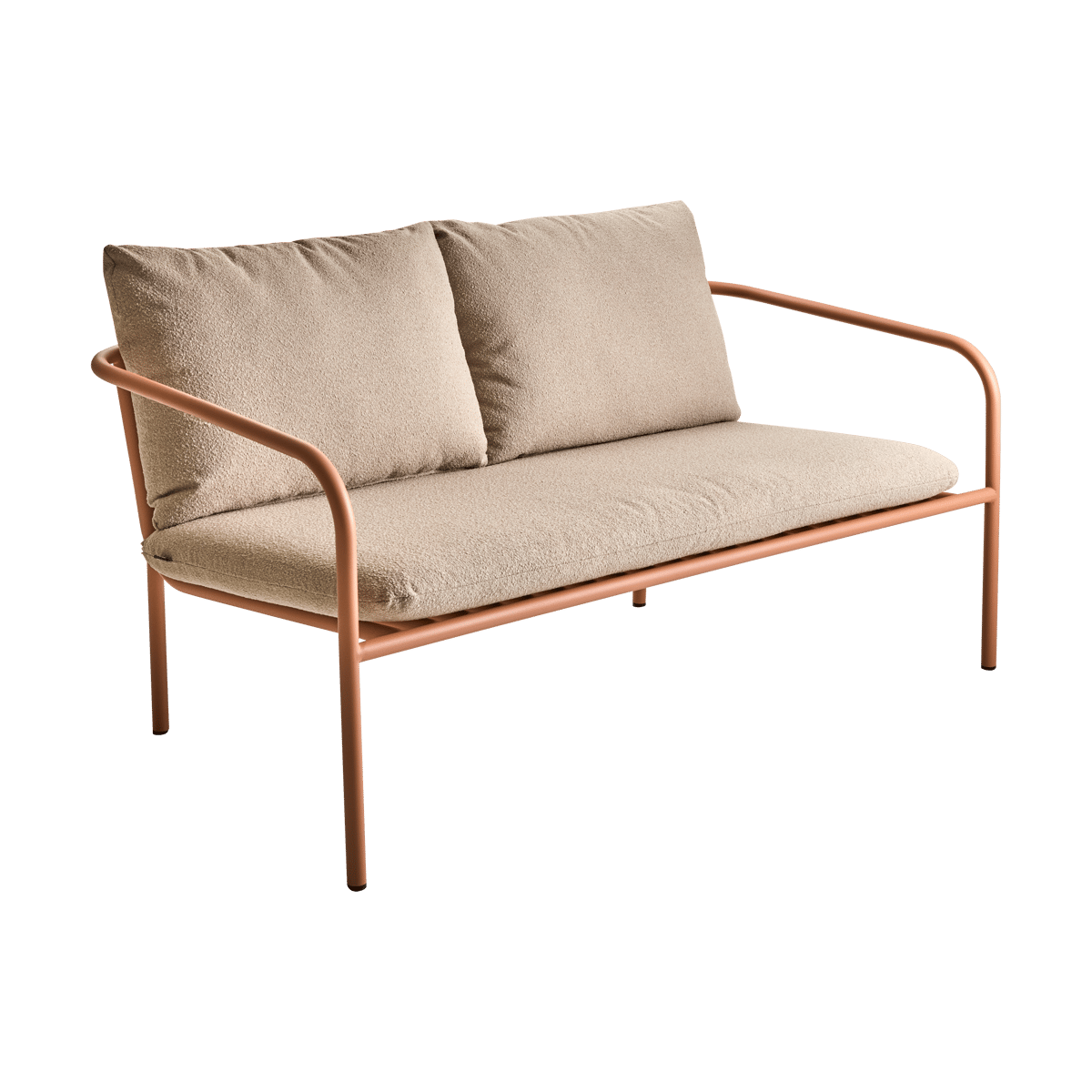 Brafab Bendt soffa Teddy beige-peach | Skandinavisk Design | Trädgårdssoffor | Röd