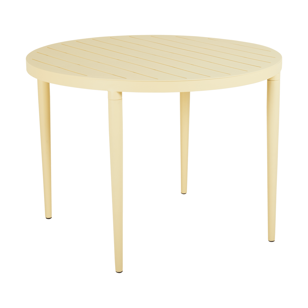 Brafab Bigby matbord runt Lemon 100 cm | Skandinavisk Design | Trädgårdsbord | Gul