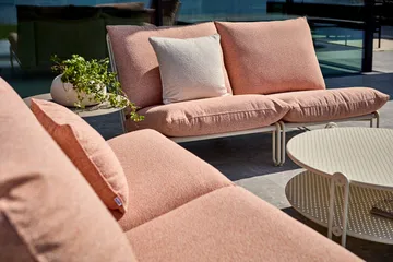 Blixt loungefåtölj - Pearl white-teddy orange - Brafab