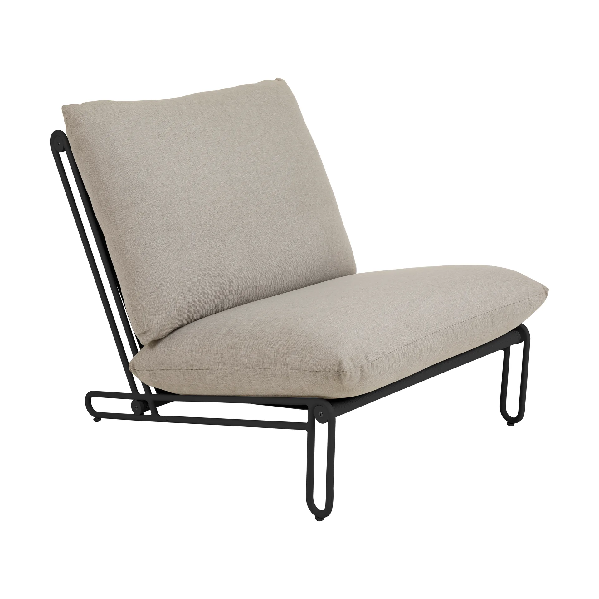 Blixt loungefåtölj, Svart-clay beige Brafab