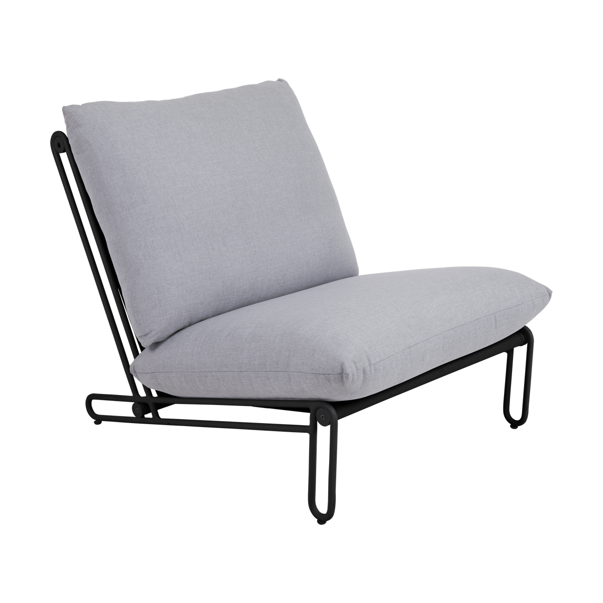 Brafab Blixt loungefåtölj Svart-sky grey | Skandinavisk Design | Trädgårdsfåtöljer | Grå