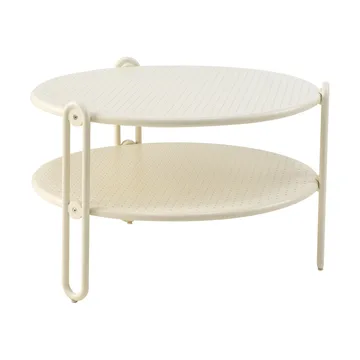 Blixt soffbord - Pearl white, Ø65 cm - Brafab