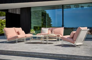 Blixt soffbord - Pearl white, Ø65 cm - Brafab