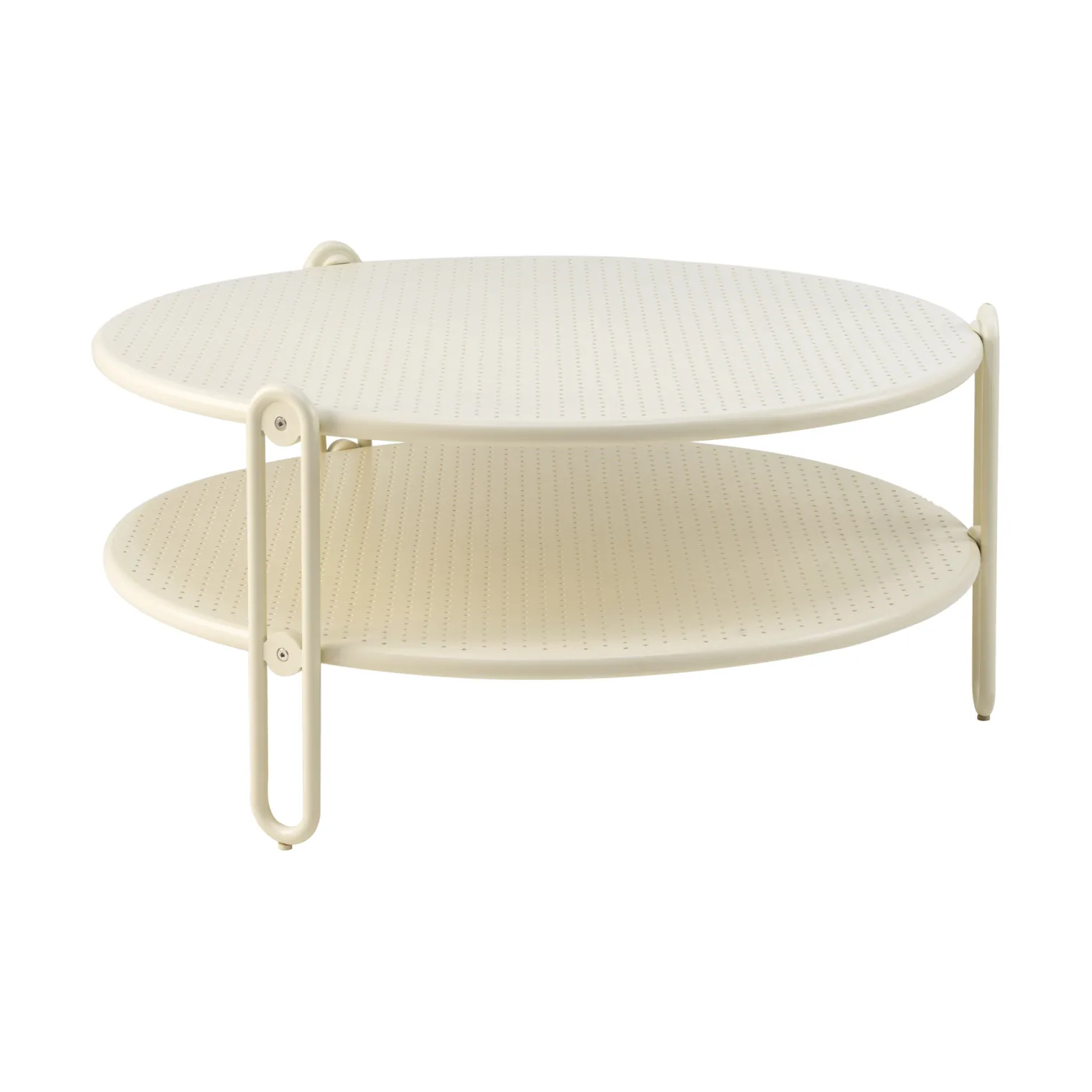 Blixt soffbord, Pearl white, Ø85 cm Brafab
