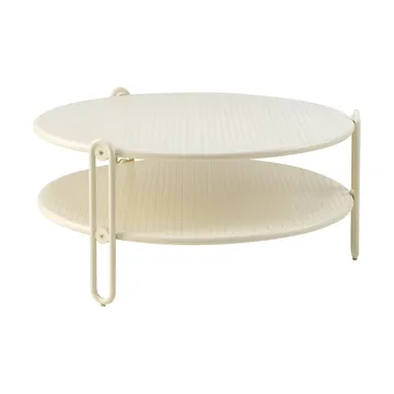 Blixt soffbord - Pearl white, Ø85 cm - Brafab