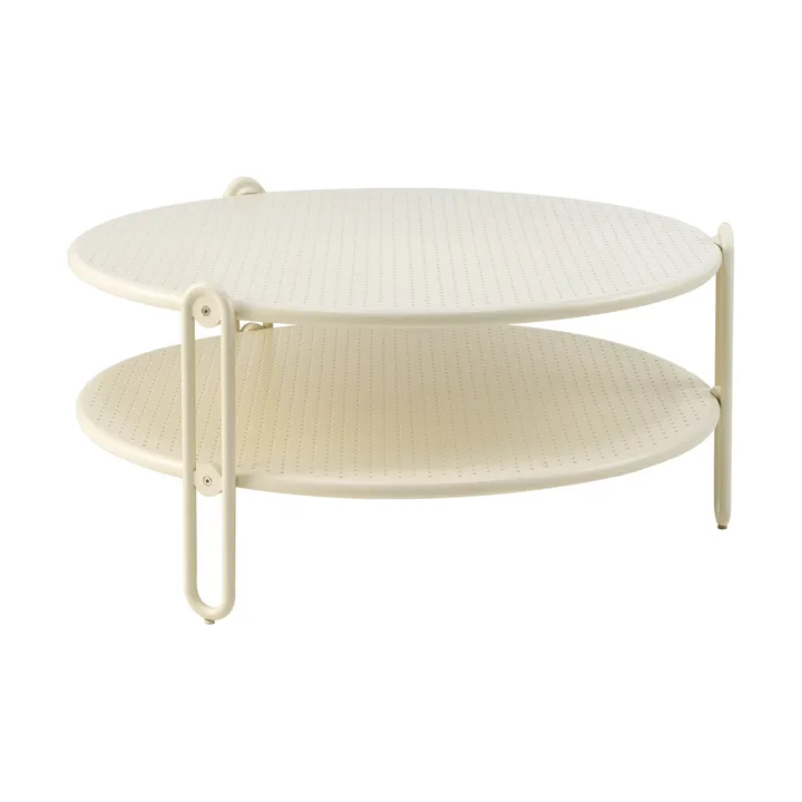 Blixt soffbord - Pearl white, Ø85 cm - Brafab