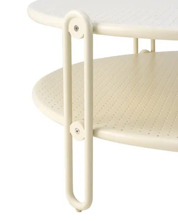 Blixt soffbord - Pearl white, Ø85 cm - Brafab