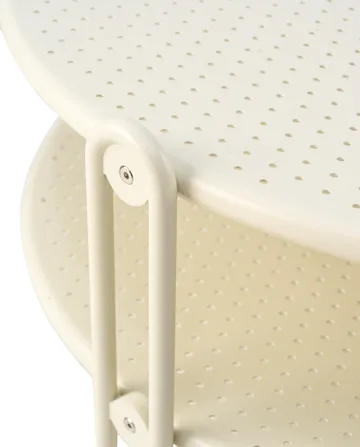 Blixt soffbord - Pearl white, Ø85 cm - Brafab