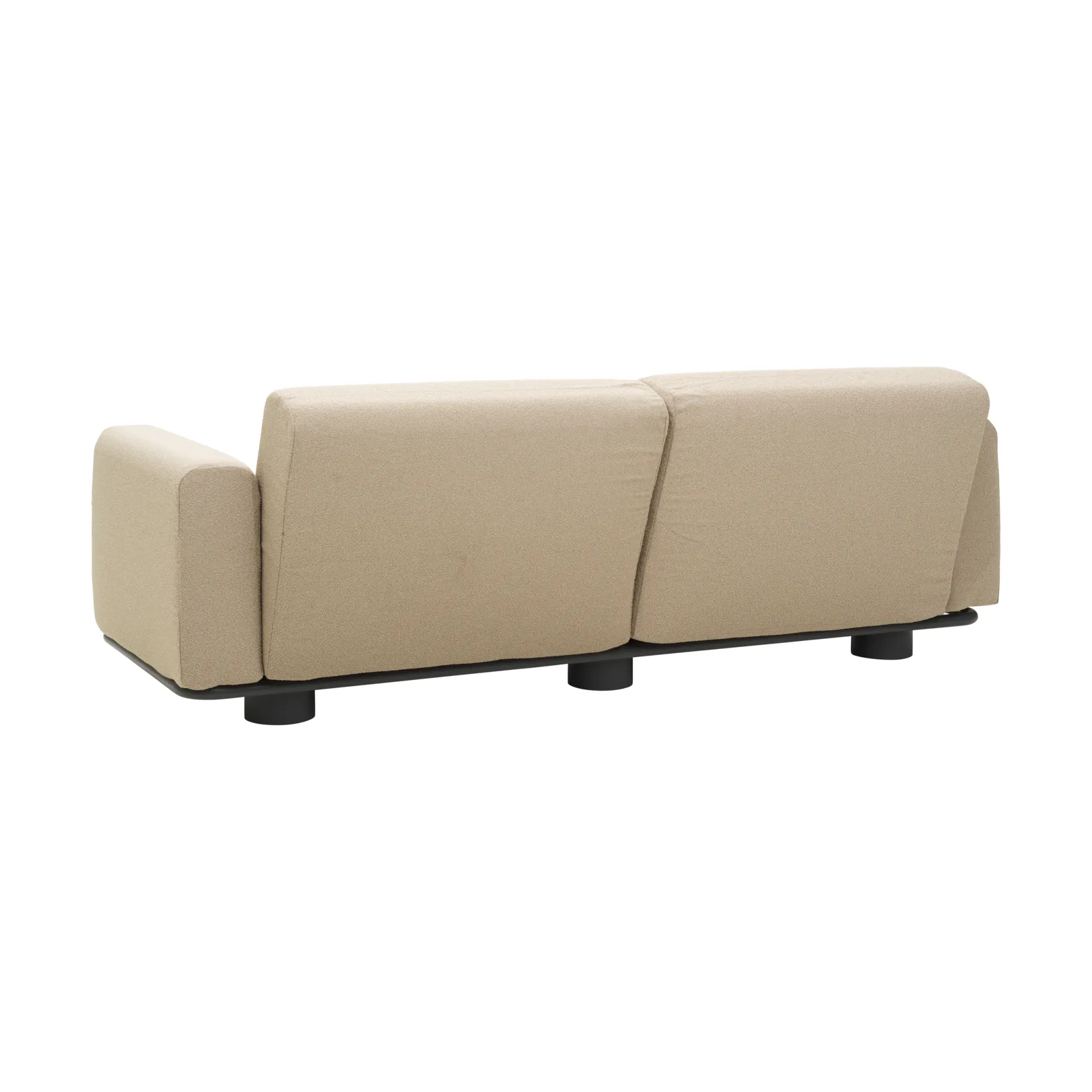Bolster soffa, Antracit-teddy beige, 2,5-sits Brafab