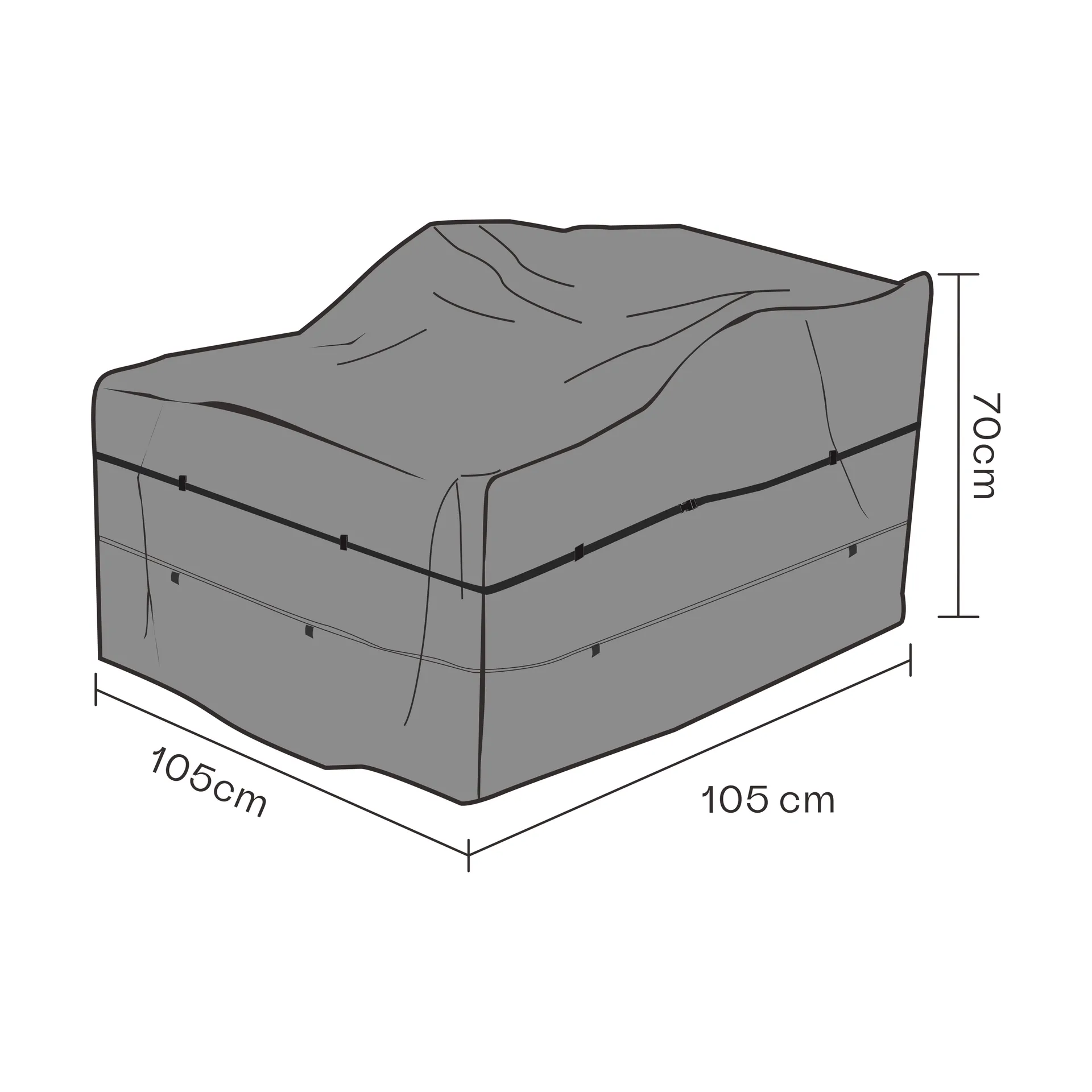 Brafab möbelskydd fåtölj, Svart 105 cm Brafab