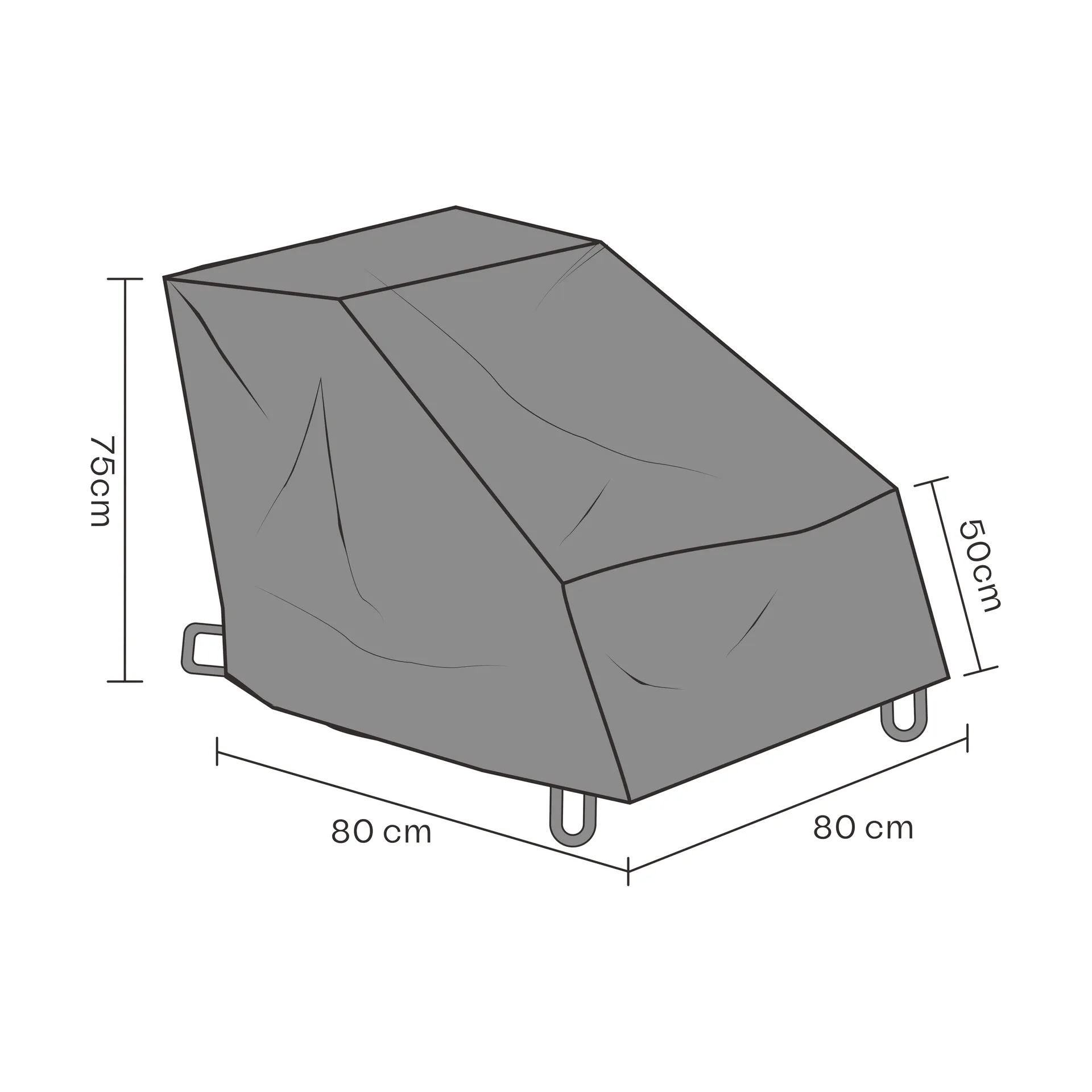 Brafab möbelskydd fåtölj, Svart 80 cm Brafab