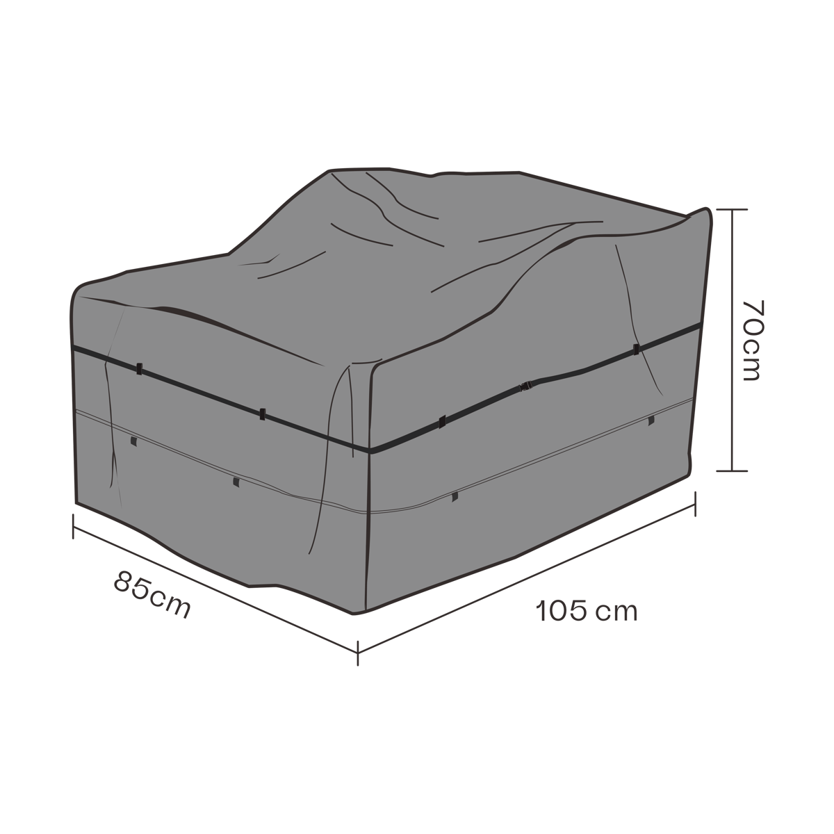 Brafab möbelskydd fåtölj Svart 85 cm | Skandinavisk Design | Övrigt utomhus | Svart