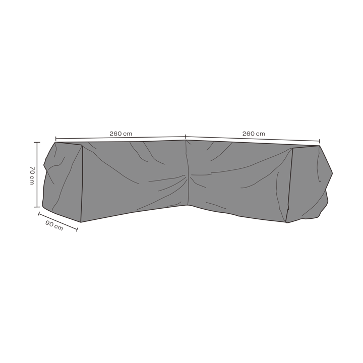 Brafab möbelskydd hörnsoffa, Svart 260 cm Brafab